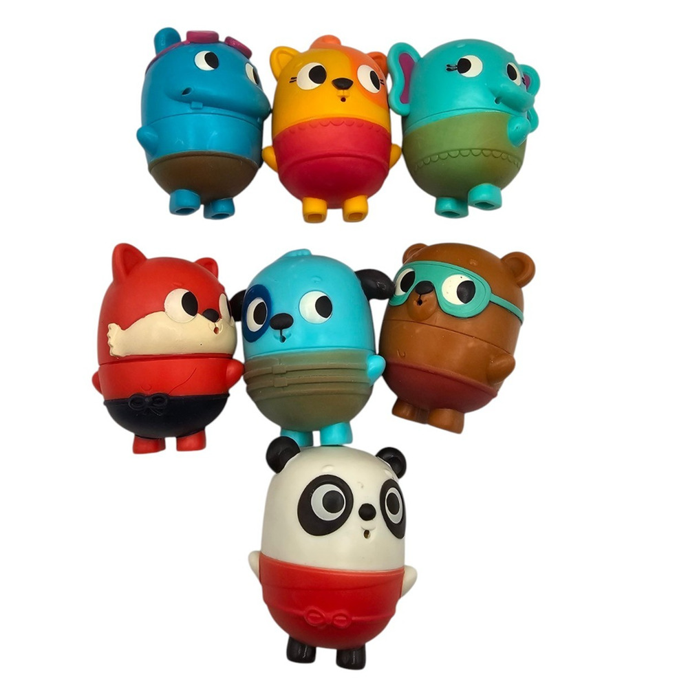 Land of B. Squish & Splash bath toy Lot of 7 Animals